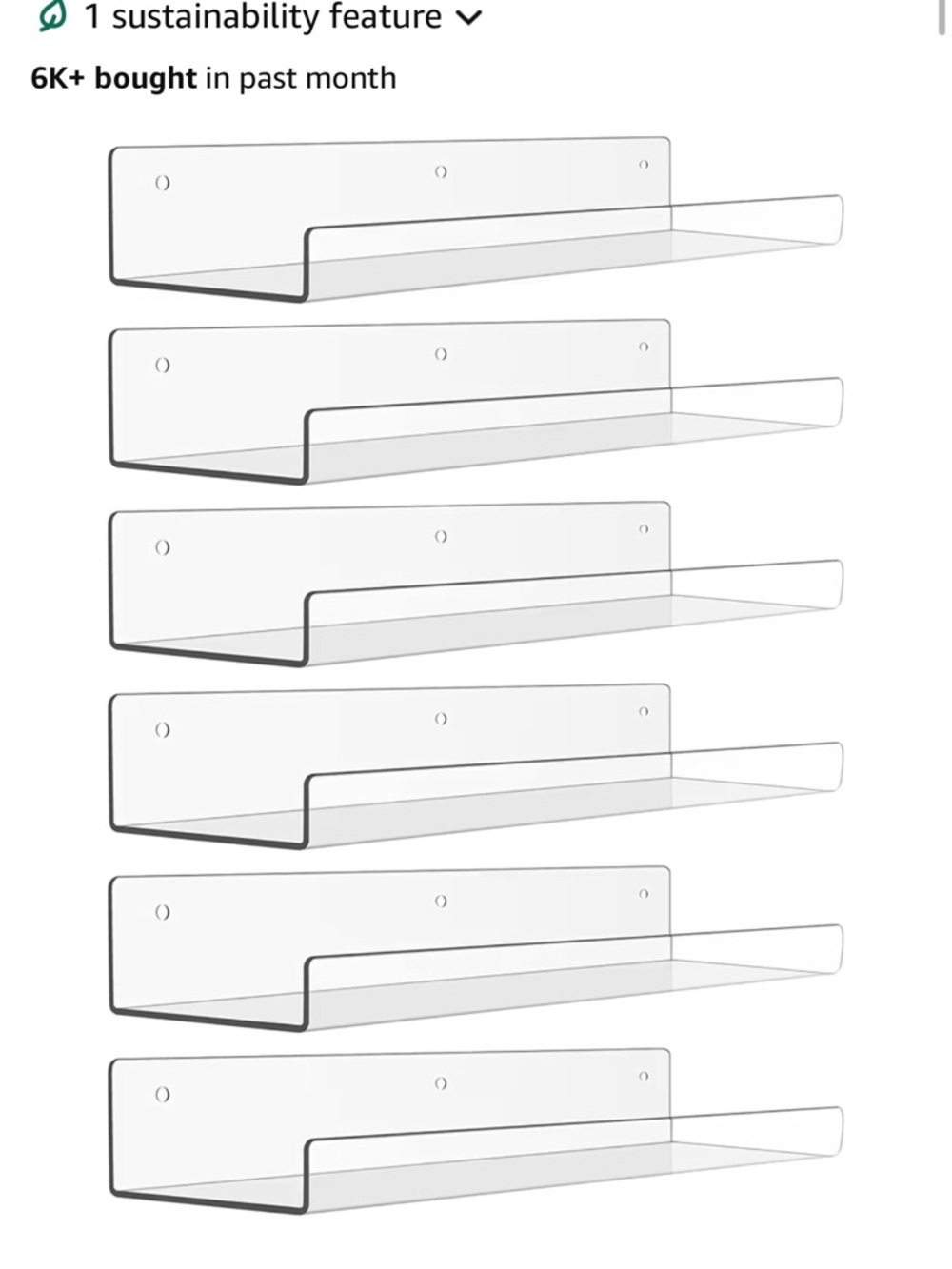 Amazon Floating Shelves Set - Picture 2 of 2